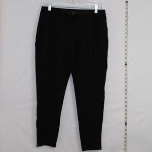 Talbots black skinny pull on style zippered ankle‎ petite pants Lp